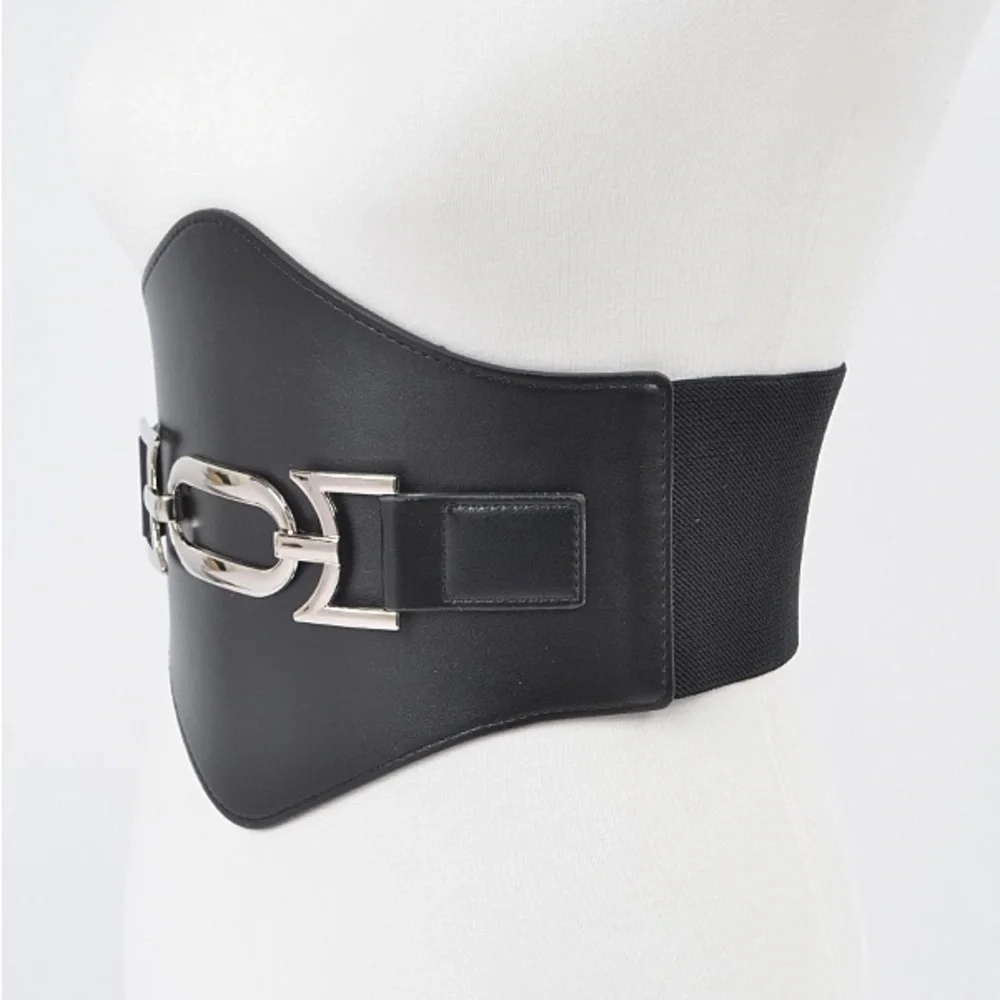 Oversized Vegan Leather Corset Statement Belt